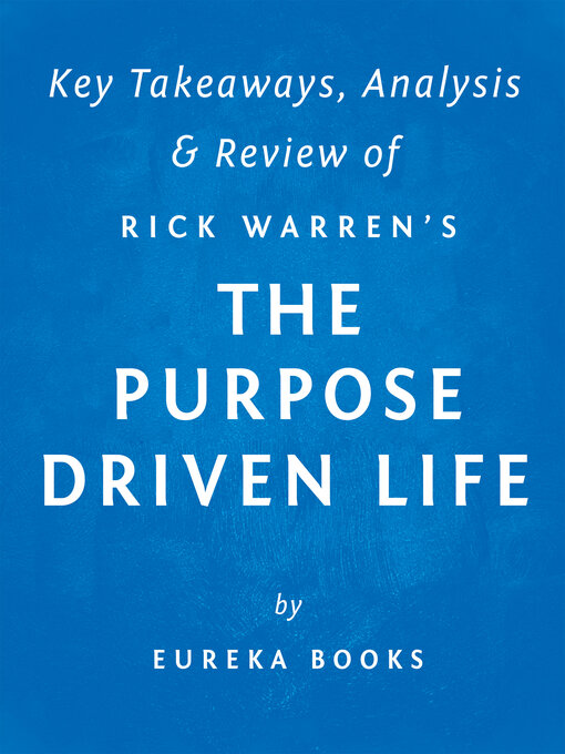 Title details for The Purpose Driven Life by . IRB Media - Available